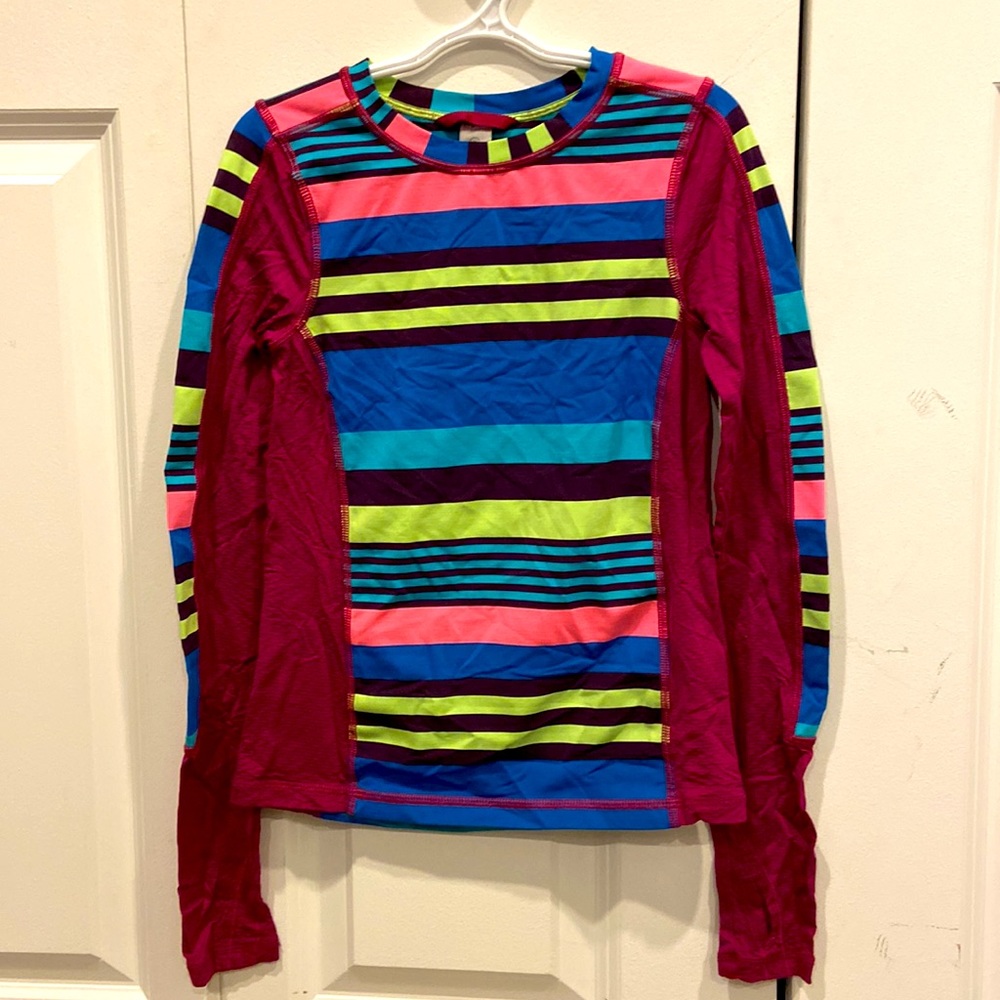 Ivivva Colourful Striped Long Sleeved Tee